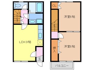 新清洲駅 徒歩7分 1-2階の物件間取画像